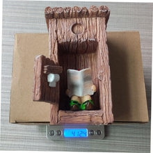 Load image into Gallery viewer, Happyyami Resin Toilet Dwarf Statue Dwarf Design Sculpture for Garden Ornaments Fairy Garden Gnome Decoration
