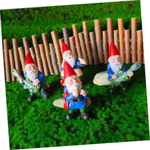 Load image into Gallery viewer, Cabilock 2sets Resin Gnome Figure Home Decor Ornament Christmas Garden Gnome Doll Adorable Decor 4pcs*2
