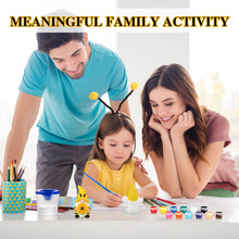 Load image into Gallery viewer, 2 Sets Ready to Paint Your Own Bee Gnome Statues DIY Ceramics Bee Gnomes Set Sunflower Garden Paintable Figurines Unpainted DIY Arts and Crafts for Classroom Craft Project Activity
