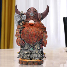Load image into Gallery viewer, Voiakiu Garden Statue - Victor Axe Warrior Dwarf GNOME Outdoor Garden Decoration Viking Axe Warrior Sculpture Ornaments
