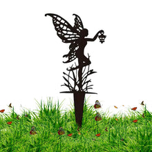 Load image into Gallery viewer, ZONEWD Metal Stakes for Garden,Garden Statues of Fairies Figures - Angel Metal Craft Sculpture, Angel Garden Art, Fairy Ornaments for Home Yard Garden
