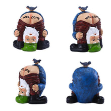 Load image into Gallery viewer, LENHINOR Garden Gnome Statue, Garden Decor,Gnomes Decorations for Yard, Funny Garden Bird Welcome Figurines for Outdoor Patio, Lawn, Yard Art Decoration ，Christmas Garden Gifts
