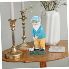 Load image into Gallery viewer, Sosoport Golf Gnome Statue Resin Garden Decor Gnome Ornaments Outdoor Statue for Yard
