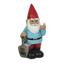 Load image into Gallery viewer, Blue Go Away Giving The Bird Garden Gnome Funny Home Decor Outdoor Statue
