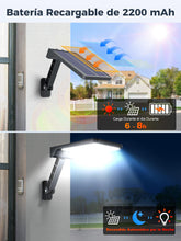 Load image into Gallery viewer, Moman Solar Lamp for Outdoors, 48 LED Solar Outdoor Light with Motion Sensor, 3 Modes, IP65 Waterproof Solar Spotlight with Remote Control for Garden Garage, Solar Lamp, Outdoor Motion Sensor LED Wall
