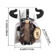 Load image into Gallery viewer, Gnome Doll, Plush Doll, Vikings Theme Dwarf Style Vintage Uniques Faux Furs Gladiator Statue Handmade Artwork Soft Material, Gnome Decor for Garden Ornaments
