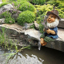 Load image into Gallery viewer, Eummy Garden Ornament Outdoor Fishing Gnome Statue Naughty Figurine Dwarf Sculpture Resin Ornament for Lawn Yard Balcony Porch Patio Home Indoor Outdoor Decorations
