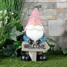 Load image into Gallery viewer, Garden Gnome Ornament Novelty Resin Standing Figure Patio Outdoor - Pink Hat
