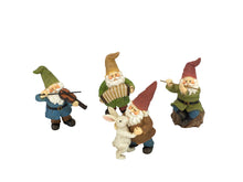 Load image into Gallery viewer, GlitZGlam Happy Gnomes Dancing Celebration! - 4- Piece Musical Garden Gnome Set for the Miniature Fairy Garden

