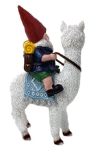 Load image into Gallery viewer, Funny Guy Mugs Gnome and a Llama Statue- Indoor/Outdoor Garden Gnome Sculpture for Patio, Yard or Lawn
