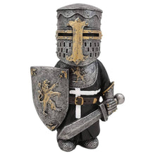 Load image into Gallery viewer, Garden Gnome Guard, Resin Sculpture Ornament Decor, Funny Knights of the Cross Templar Gnome Sculptures Resin Statue, Resin Craft Ornaments for Lawn
