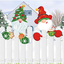 Load image into Gallery viewer, 2Pcs Christmas Fence Peeker Decoration Christmas Gnome Peeking Garden Yard Sign Decorations Cute Peeper Decorative Fence Home Decor Outdoor Lawn Pathway Parking Fence Art Sign Ornament for Holiday
