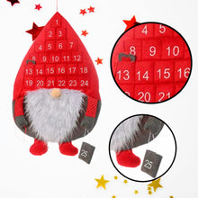 Load image into Gallery viewer, eBoutik - Christmas Santa Gonk/Gnome Design Advent Calendar With 25 Pockets - Children or Adult Reusable Christmas Countdown Calendar - Countdown To Santa For Kids (Red)
