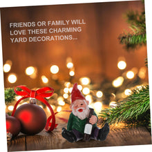 Load image into Gallery viewer, 2 Pcs Dwarf Ornaments Scandinavian Gnome Figurine Gnome Sculpture Garden Gnomes Statues Novelty Gnome Nativity Craft Naughty Garden Gnome Standing Gnome Figure Tom Resin Miniature
