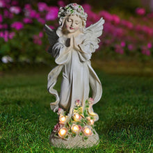 Load image into Gallery viewer, Garden Decor Angel Statue Outdoor Solar Garden Lights Waterproof Solar Lights Fairy Figurine Resin Fairy Figures for Yard Lawn Decor Style1
