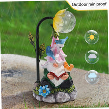 Load image into Gallery viewer, Garden Gnome Solar Light Resin Solar Powered Gnome Garden Ornament Light up Garden Gonk LED Garden Light for Yard Decor Style2 Spring Gardening Tool
