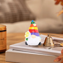 Load image into Gallery viewer, Playful Garden Statues, Fairy Garden Gnome Decoration, Rainbow Gnome Decoration, Outdoor Figurine For Garden, Adorable Gnome Statue, Cheerful Garden Accessory, Miniature Gnome Figurines, Vibrant
