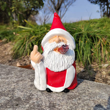 Load image into Gallery viewer, GJFASGF Middle Finger Gnomes Statues, Funny Smoking Wizard, Naughty Sculpture for Outdoor Indoor Patio Yard Lawn Porch Home Ornaments Garden Decoration
