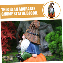 Load image into Gallery viewer, Happyyami Naughty Garden Gnome Statue Adorable Resin Sculpture for Home Patio Decor Unique Festive Ornament for Christmas Holidays Lovely Gnome Garden Decoration
