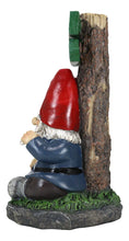Load image into Gallery viewer, Ebros Gift Whimsical Carefree Gypsy Life Mr Gnome Dwarf Stoner Smoking Rolled Stash Sitting by Crossroads Stoner Ave and Baked St Figurine Fantasy Gnomes Fairy Garden Home Decor
