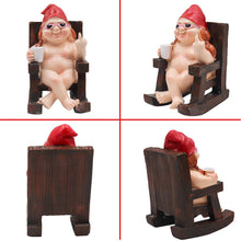 Load image into Gallery viewer, Jinkoozz Garden Gnome, Funny Resin Outdoor Naked Gnome Decor Statue, Naughty Sunbathing Naked Beach Pool Statue, Gnomes Ornament for Fish Tank Aquarium Home Garden Indoor Outdoor Lawn - 4.25 Inch
