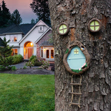 Load image into Gallery viewer, Meyas Outdoor Statues Garden Sculptures Decoration,Miniature Fairy Garden Ornament,Garden Gnomes Fairy Garden Accessories Kit,Art Yard Tree Face Tree Hugger,Garden Figurines Statues Glow in The Dark
