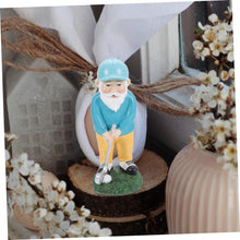 Load image into Gallery viewer, ORFOFE Miniature Golfing Dwarf Ornament Resin Gnome Statue Garden Decorations Fairy Garden Accessory
