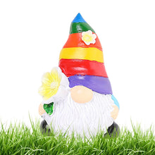 Load image into Gallery viewer, Playful Garden Statues, Fairy Garden Gnome Decoration, Rainbow Gnome Decoration, Outdoor Figurine For Garden, Adorable Gnome Statue, Cheerful Garden Accessory, Miniature Gnome Figurines, Vibrant

