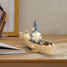 Load image into Gallery viewer, Gnome Figurines, Beach Dwarf Sculpture, Nautical Statue, Resin Craft, Indoor Pool Decor, Home Tabletop, Bathroom Ornaments, Beach Theme, Perfect, 6-Inch Tall, Great for Coastal
