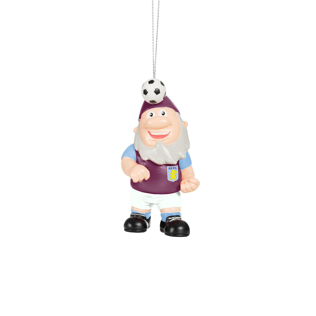 FOCO Premier League Football Aston Villa Fan Gnome Hanging Christmas Ornament Decoration
