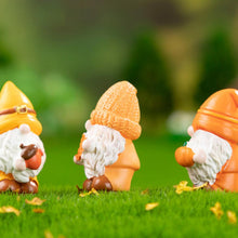 Load image into Gallery viewer, YAOGUI Set Of 3 Resin Leaf Miniatures Gnomes Ideal For Indoor And Outdoor Use Adds Unique Charm To Any Home Or Garden Setting
