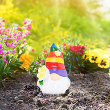 Load image into Gallery viewer, Playful Garden Statues, Fairy Garden Gnome Decoration, Rainbow Gnome Decoration, Outdoor Figurine For Garden, Adorable Gnome Statue, Cheerful Garden Accessory, Miniature Gnome Figurines, Vibrant
