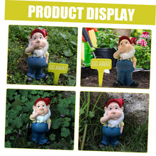 Load image into Gallery viewer, POPETPOP 2sets Outdoor Resin Gnome Decoration Labels Cute Red-hatted Garden Gnome for Lawn Patio and Courtyard and Lightweight Garden Ornament
