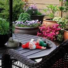 Load image into Gallery viewer, Naughty Gnomes Garden Decorations, Funny Garden Gnomes Statues Outdoor Reading Without Closing The Door of Toilet Dwarf Ornaments, Garden Gnomes Decor,Yard Camp Lawn Cartoons Party Decor (05#)
