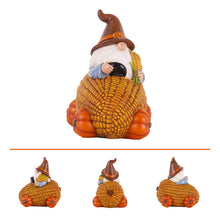 Load image into Gallery viewer, Garden Statue Corn Car, Resin Gnome Truck Decor Funny Gnomes Pumpkin Ornaments Autumn Decor for Lawn Porch
