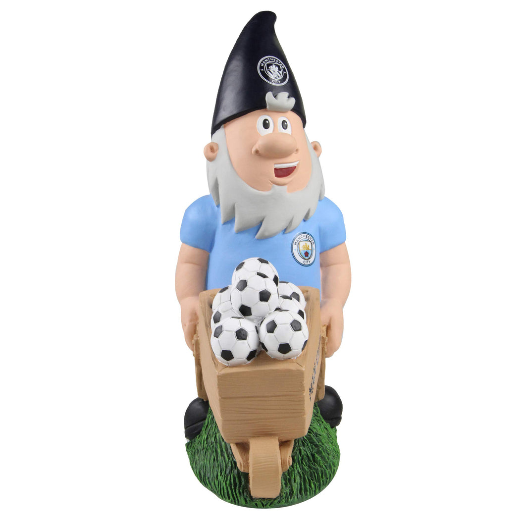 FOCO EPL FOOTBALL MANCHESTER CITY FC WHEELBARROW GARDEN GNOME 10.5