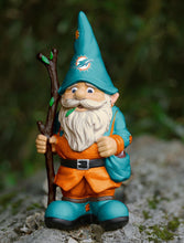 Load image into Gallery viewer, FOCO Miami Dolphins NFL Holding Stick Gnome 10.5 Inches Tall, Multicolor Team Colors
