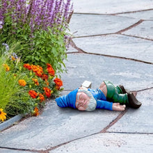 Load image into Gallery viewer, 6.3&#39;&#39; Funny Drunk Garden Gnomes Outdoor Decorations Naughty Yard Dwarf Statues Inappropriate Knomes Sculpture Figurines for Indoor Outside Patio Lawn Porch Landscape Gift (Drunk Gnome Blue)
