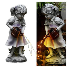 Load image into Gallery viewer, Bexdug Solar Garden Outdoor Statues | Resin Fairy Statues for Yard - Multipurpose Girl Decoration for Flower Beds, Decorative Outdoor Sculpture for Home
