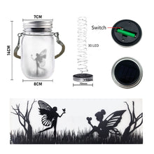 Load image into Gallery viewer, MLOQI Fairy Garden Ornaments Outdoor 2 Pack Solar Fairy Lights Glass Mason Jar LED Hanging Lamp for Fairy Garden Accessories Halloween Decorations Christmas Xmas Gifts for Kid Adult(Multicolor
