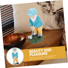 Load image into Gallery viewer, Sosoport Golf Gnome Statue Resin Garden Decor Gnome Ornaments Outdoor Statue for Yard
