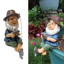 Load image into Gallery viewer, Kuuleyn 1Pcs Garden Statues Outdoor, Gnome,Fisherman ornament, Bright Colors Lifelike Details Durable Resin Widely Used Fisherman Statue for Garden Home Backyard Bookshelves Mantels TV Cabinets
