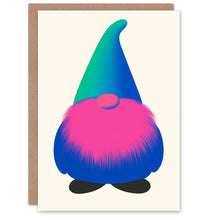 Load image into Gallery viewer, Wee Blue Coo Vibrant Santa Gonk Gnome Pink Blue Green Fun Xmas Art Blank For All Christmas Card
