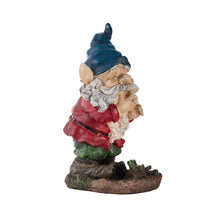 Load image into Gallery viewer, Alpine Corporation 15&quot; Tall Outdoor Garden Gnome Smiling Yard Statue Decoration, Multicolor
