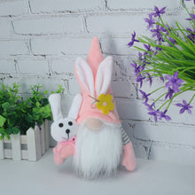 Load image into Gallery viewer, MOVAWAKY Easter Gnomes Plush Decor,24cm Tall Easter Figurines, Decor Gnomes Holding a Flowers/Carrots/Bunny, Gnomes,Home Decor, Doll Spring Gonks Decoration Easter Flower Gnome
