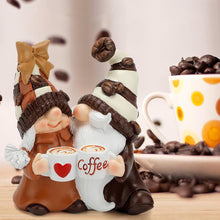Load image into Gallery viewer, mivceklw Romantic Design Miniature Dwarf Figurines Resin Couple GNOME Statue Sturdy Coffee GNOME Decor Decorative Couple Figurines 10 x 5 x 12 cm for Home, Indoor, Garden, Outdoor, Multicoloured
