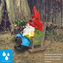 Load image into Gallery viewer, halp·ssfm Garden Gnome Statue Solar Light Miniature Outdoor Decor Gnome Figurine for Outdoor Indoor Home Lawn Yard Balcony Porch Patio for Women Mom Grandma 3.54&quot;x2.36&quot;x4.72&quot;

