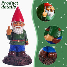 Load image into Gallery viewer, Garden Gnomes Funny Middle Finger Gnomes Garden Ornaments Resin Rude Garden Gnomes Middle Finger Naughty Gnomes for Yard Lawn Garden Decorations
