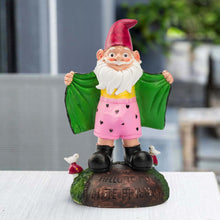 Load image into Gallery viewer, Euiroet 9.6&quot; Funny Gnome Statue,Outdoor Landscape Accent,Large Garden Sculptures &amp; Statue,Whimsical Gnome Patio Figurine for Lawn Ornament,Backyard Decor
