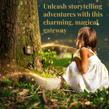 Load image into Gallery viewer, Opening Fairy Door &amp; Window Set for Trees - Fairy Garden Kit with Light, Decor
